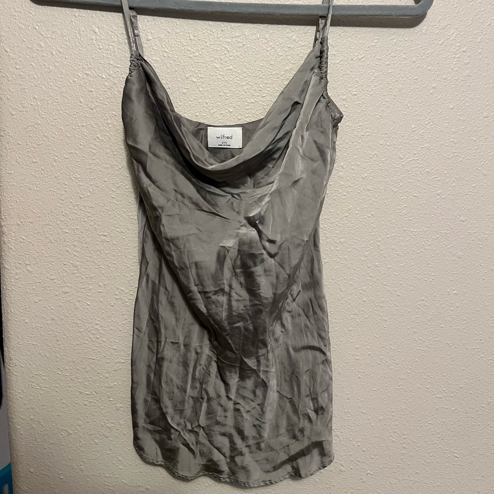 Aritzia Wilfred Satin Cowl Neck Camisole